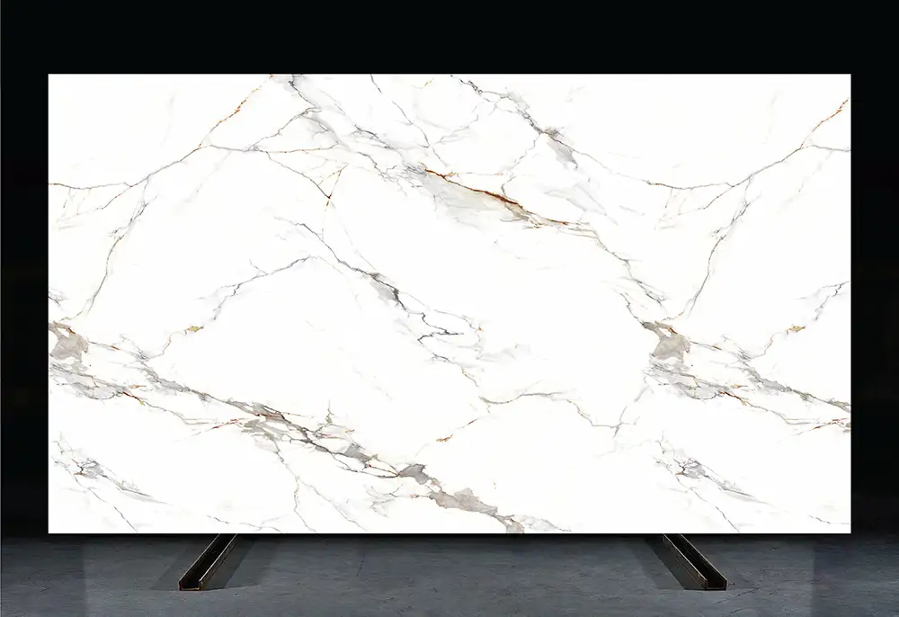 Calacatta Duska Printed Quartz Example Calacatta Duska Printed Quartz Example