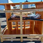 Open-Frame Wood Crate for Scaffolding